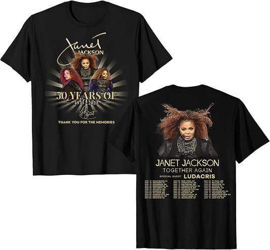 Janet Jackson Together Again Tour 2023 T-Shirt, Janet Jackson Fan Gifts