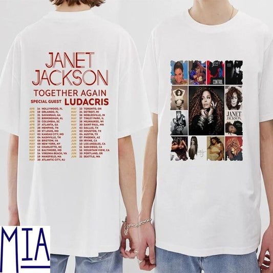 Vintage Janet Jackson Collection Singer T-Shirt,Together Again Tour 2023 Shirt