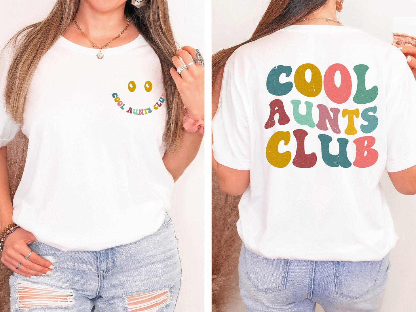 Cool Aunts Club Shirt Front and Back, Mothers Day Shirt, Aunt Life Shirt