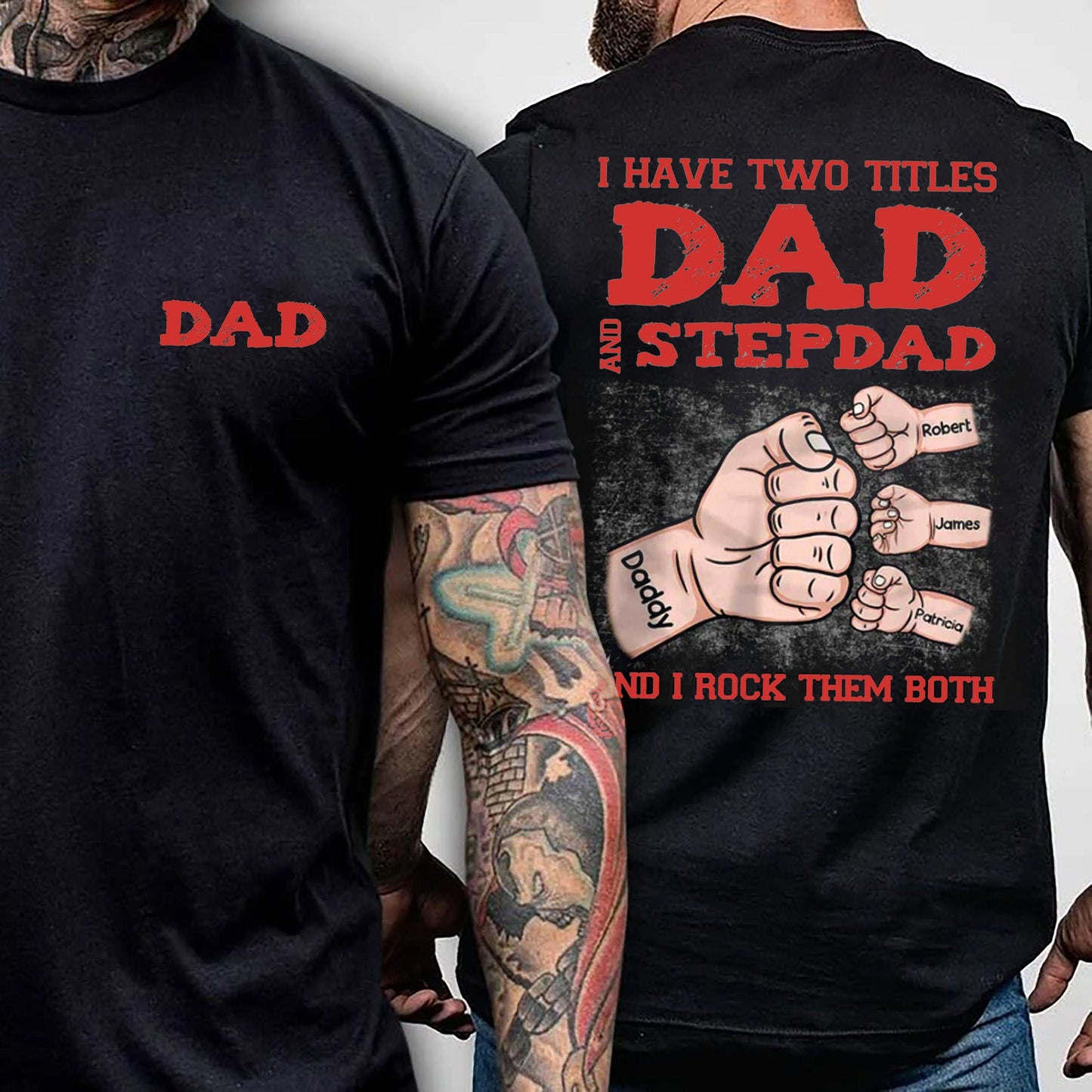 Personalized Papa Shirt, Custom Fathers Day Shirt