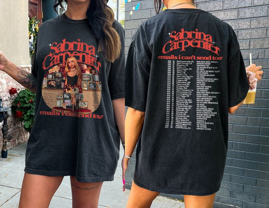 Emails I Can't Send Tour 2023 Shirt, Sabrina Carpenter Concert Shirt, Sabrina Merch Shirt