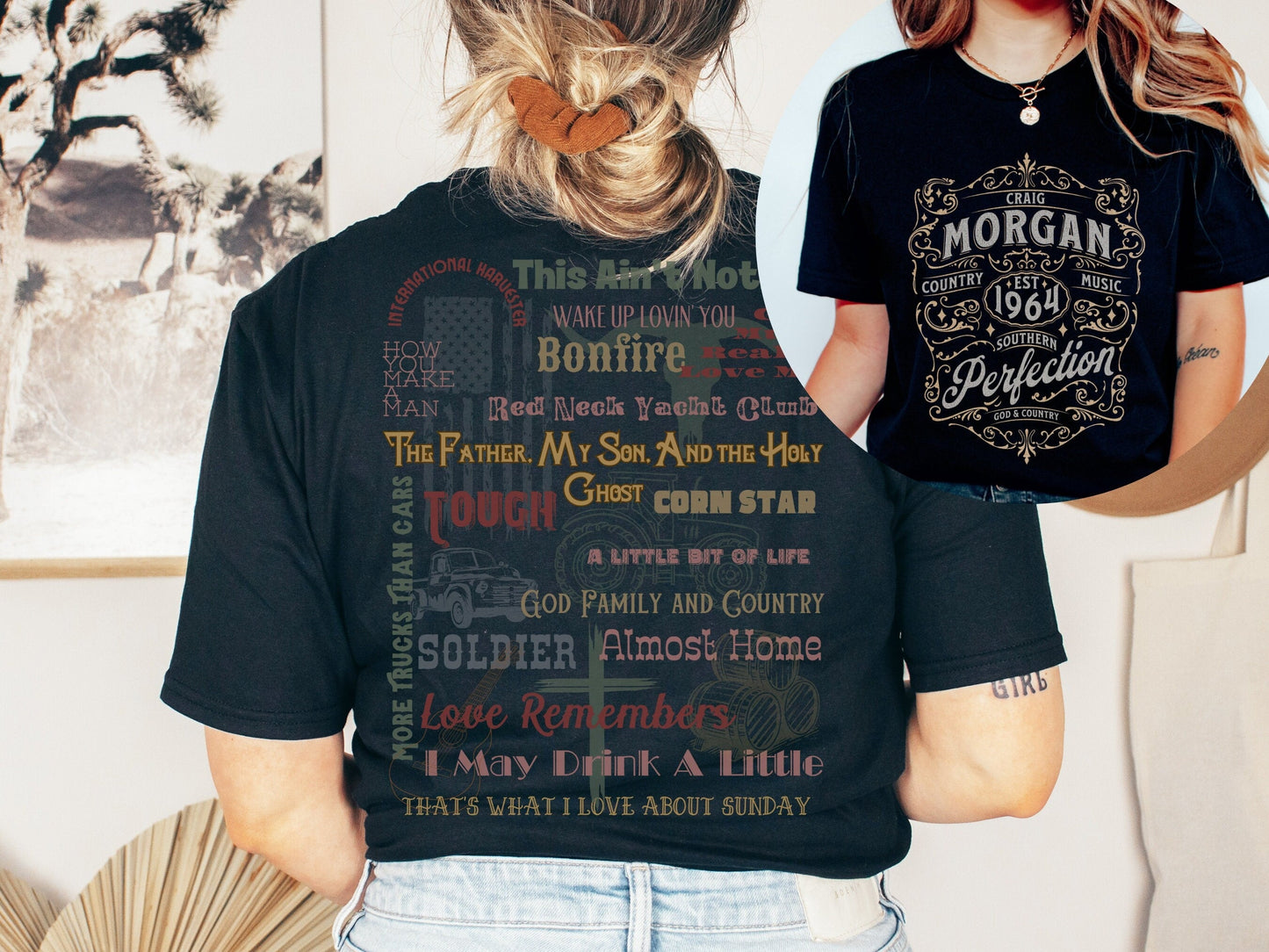 Craig Morgan Two Sided Tracklist Country Concert Tshirt