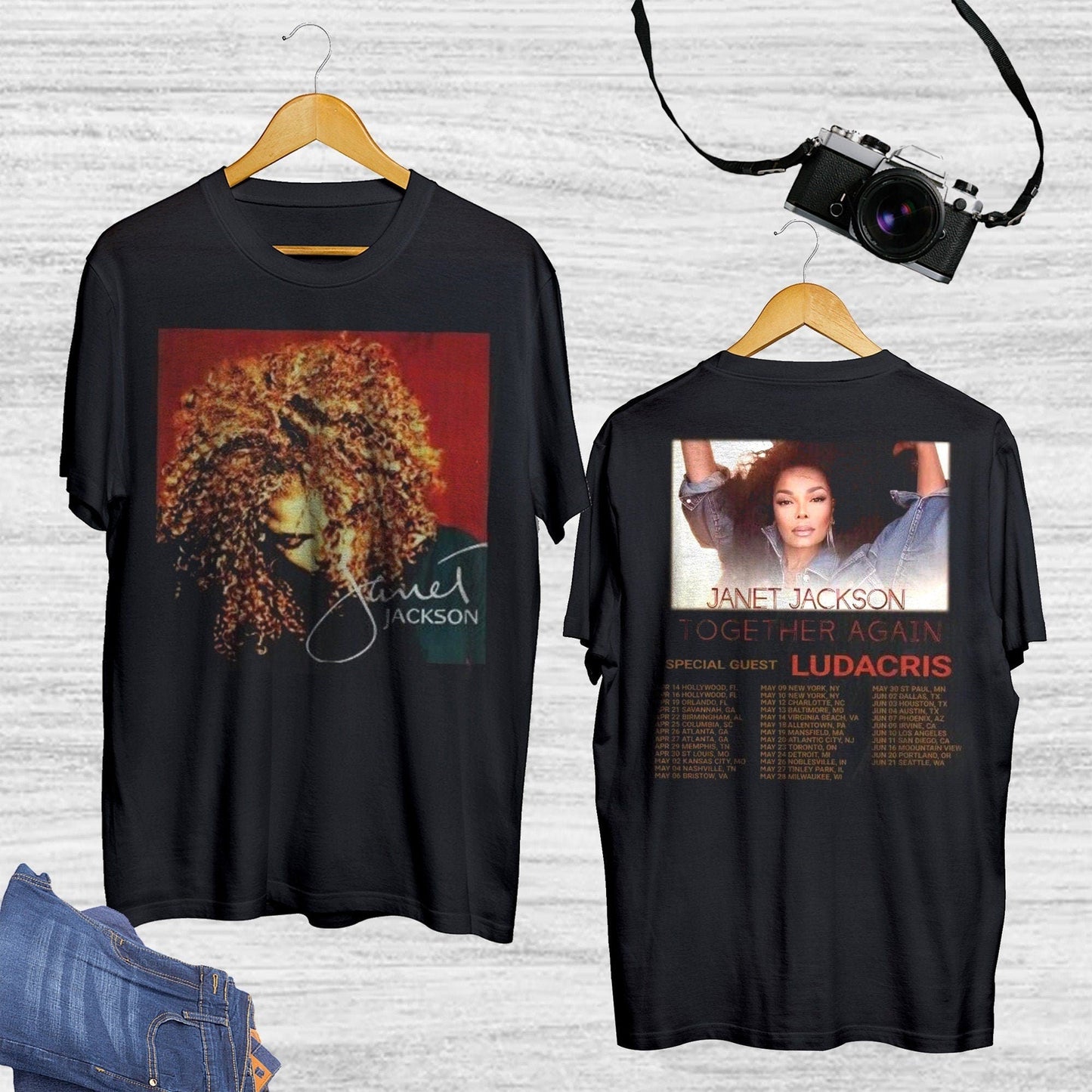 Vintage Janet Jackson Together Again Tour 2023 T-Shirt, Janet Jackson Together Again Shirt