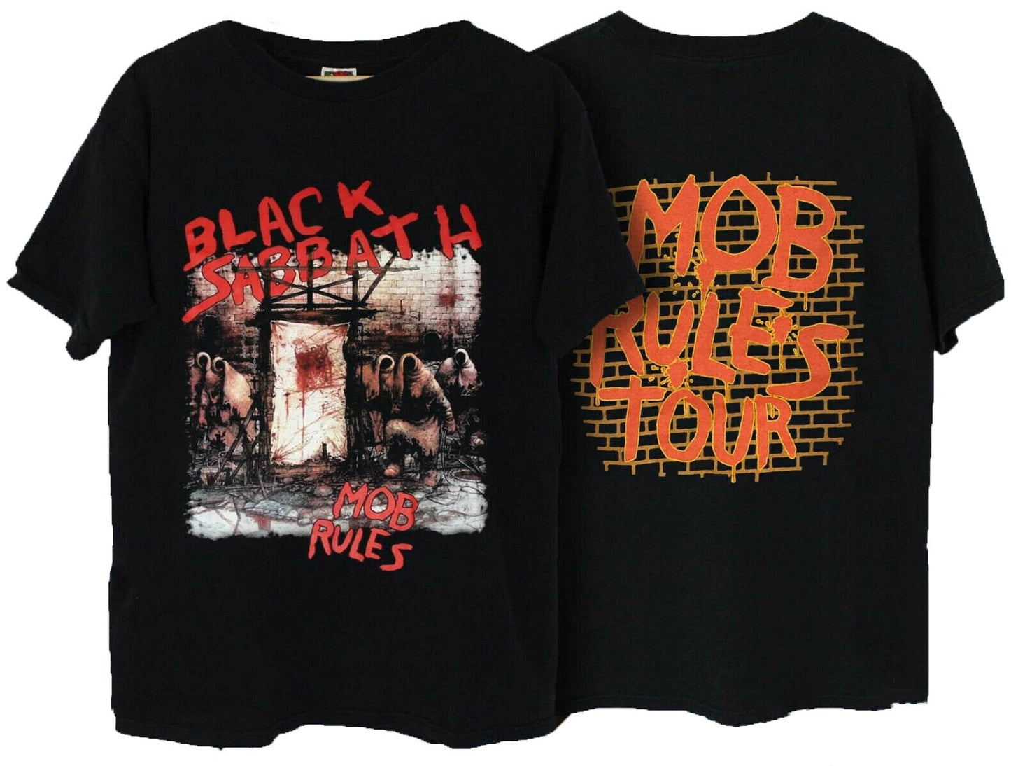 Vintage 90S Black Sabbath Mob Rules Album Couverture Tee Tshirt