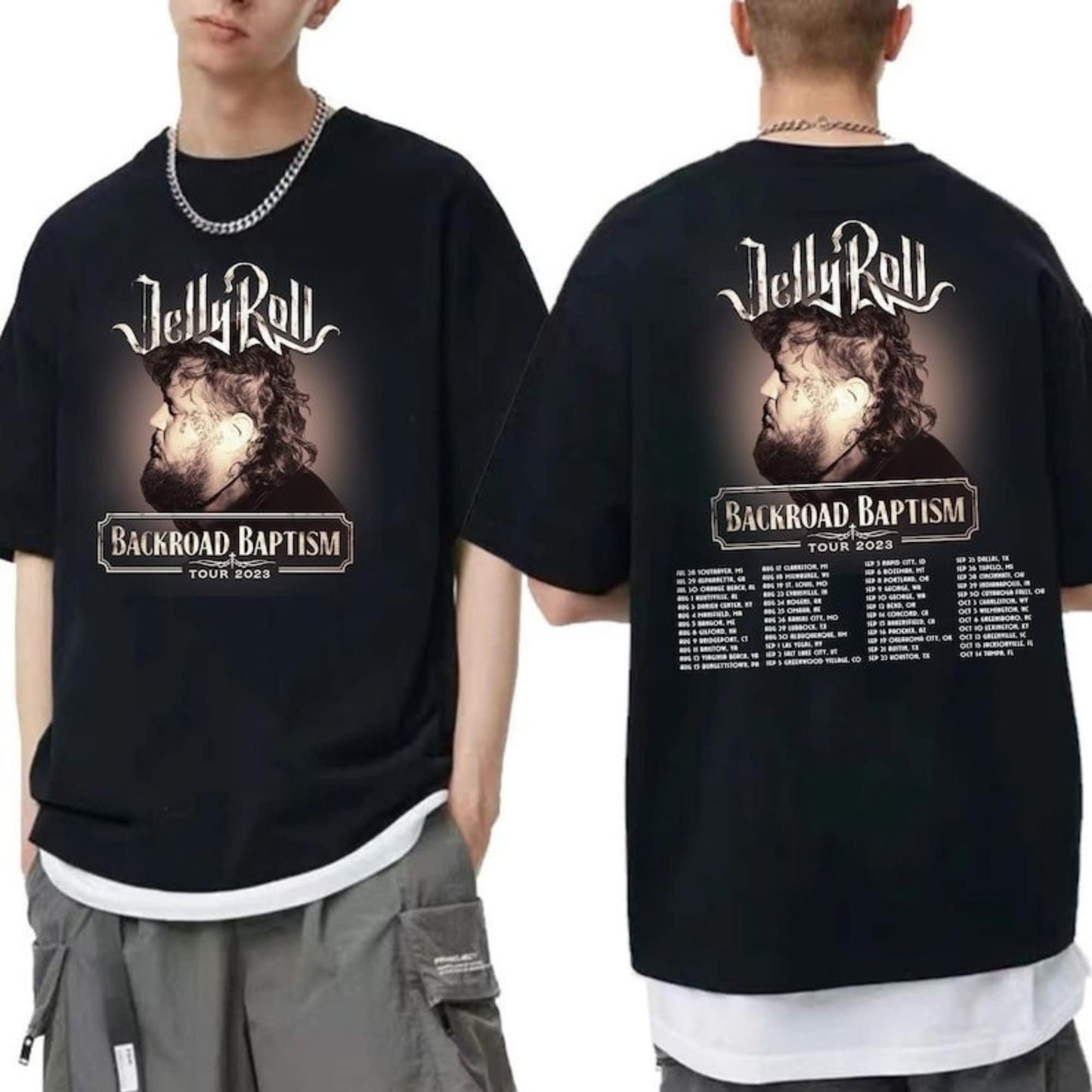 Jelly Roll Merch Shirt , Backroad Baptism Tour T-Shirt