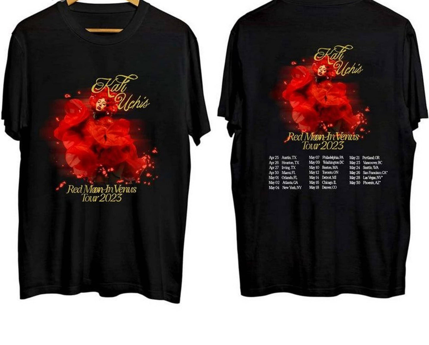 Kali Uchis World Tour 2023 Shirt, Kali Uchis Red Moon In Venus Tour Shirt