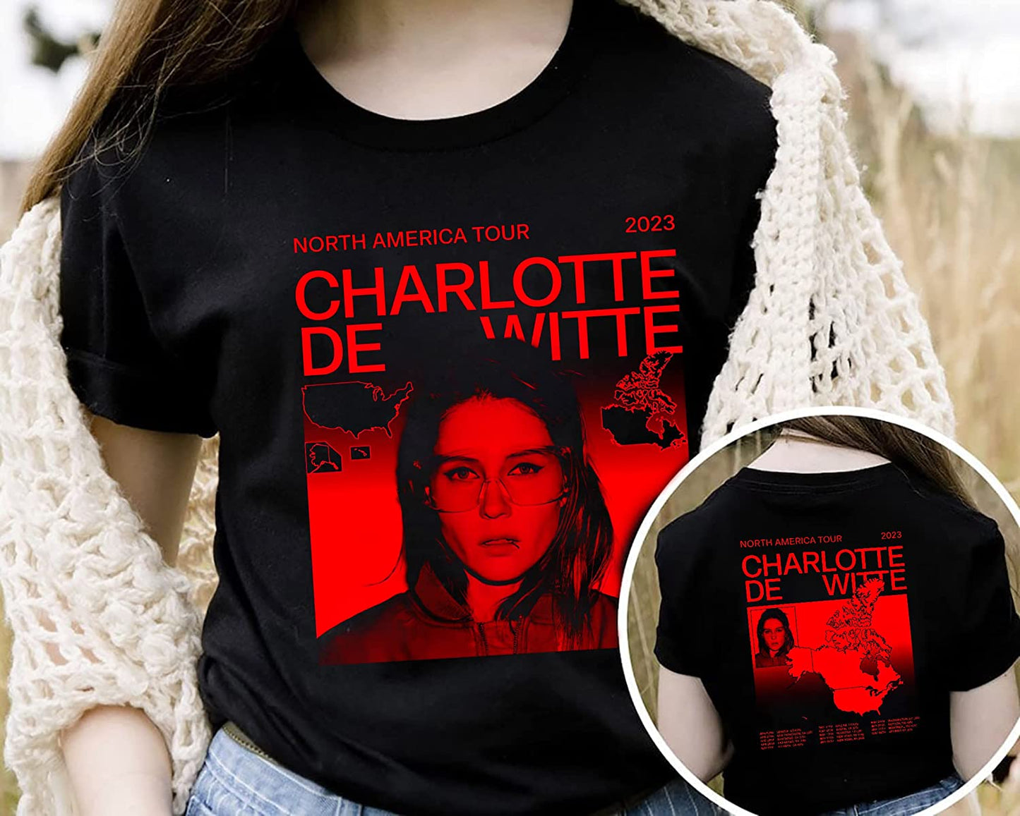Charlotte de Witte North American Tour 2023 Shirt, Charlotte de Witte Fan Shirt, Charlotte de Witte 2023 Shirt