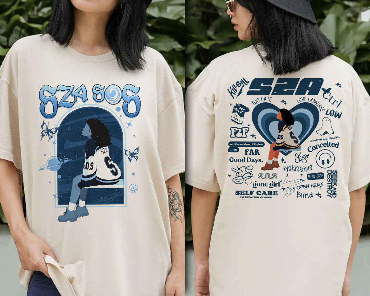 SZA 2 side T-shirt, SOS Tour 2023, Sza Good Days T-Shirt