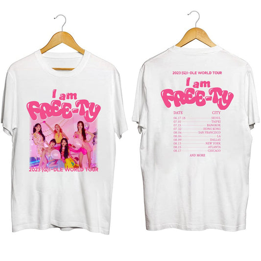 GI-DLE 2023 World Tour Shirt, (G)I-dle Band Fan Shirt
