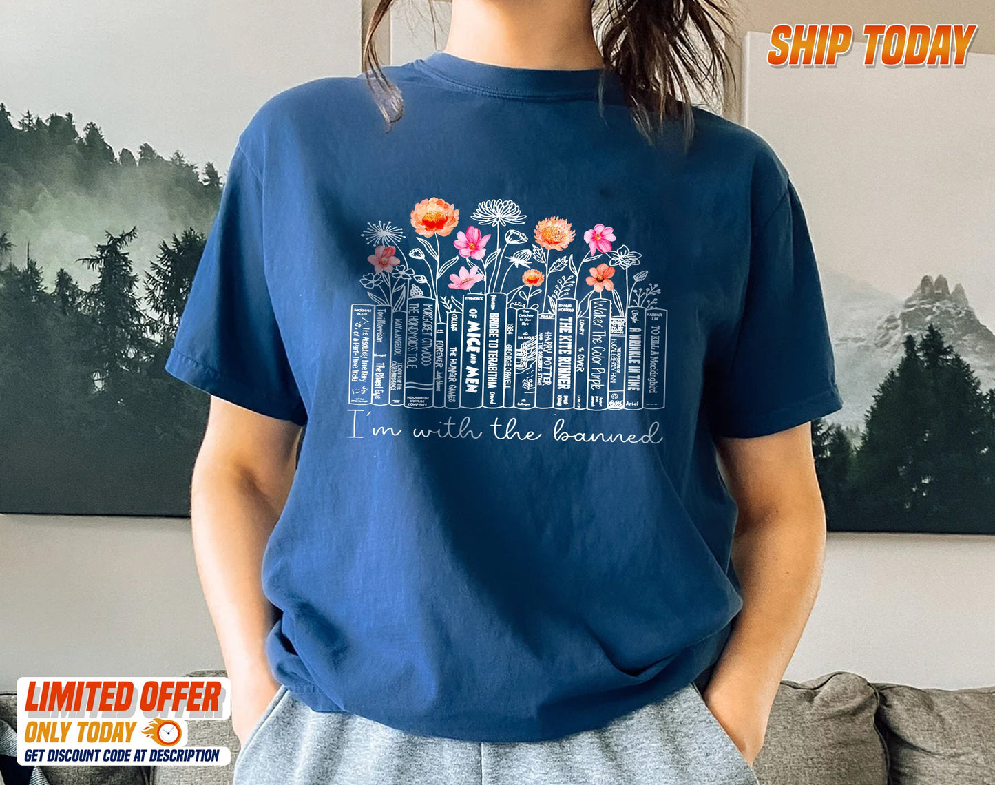 Book Shirt, Im With the Banned Reading Books, Book Lover Shirts