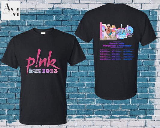 P!nk Pink Singer Summer Carnival 2023 Tour Shirt, Pink Fan Lovers Shirt