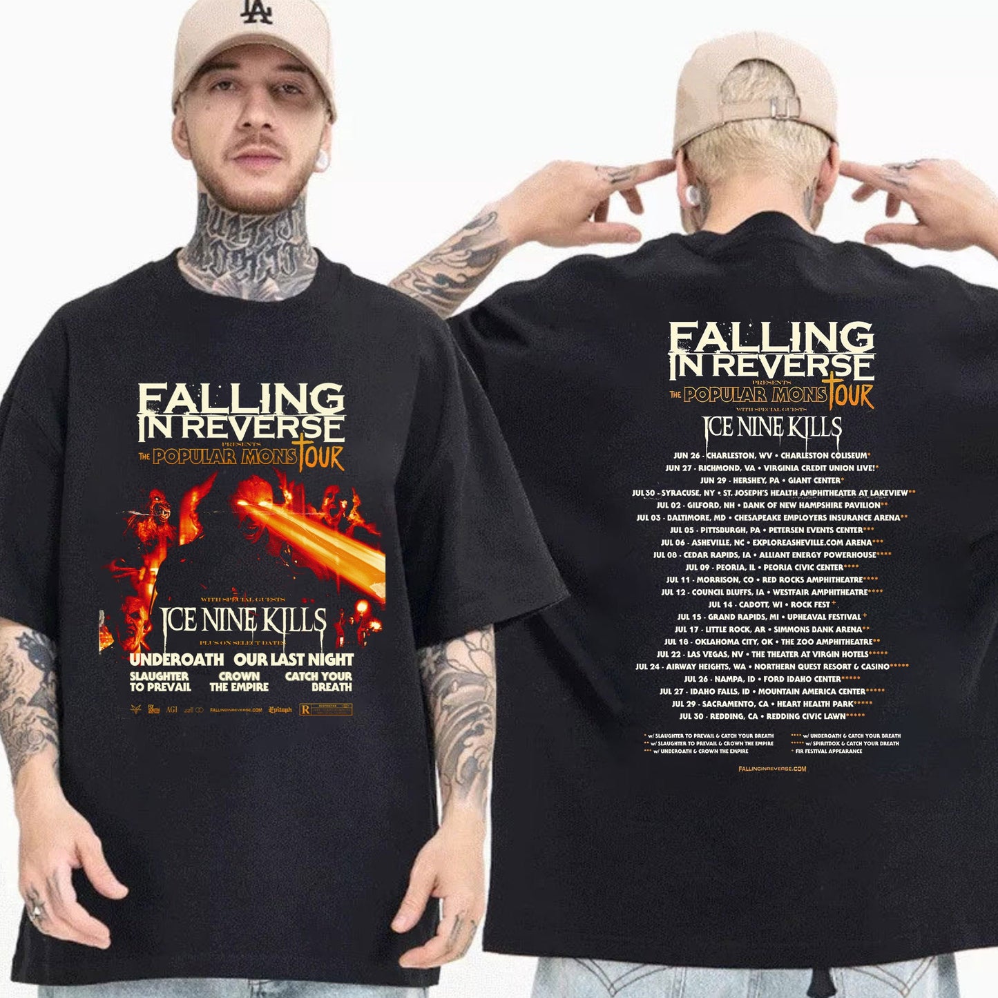 Falling In Reverse The Popular Mons Tour 2023 Shirt, Falling In Reverse Rock Band Fan Shirt