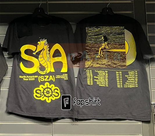 SZA SOS Tour 2 Sides T-shirt, Sza Merch 2023 Shirt