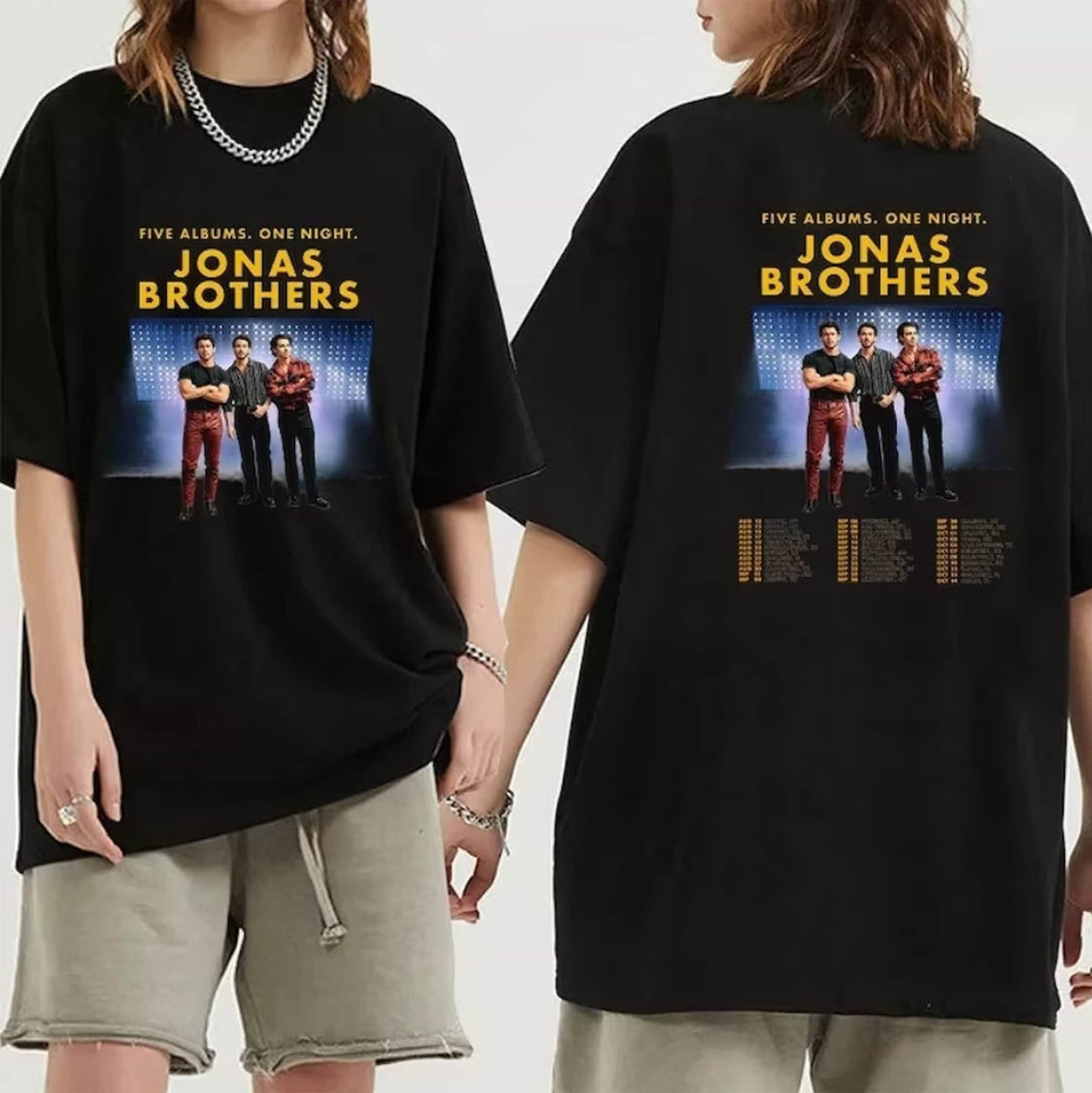Jonas Brothers Five Albums One Night The Tour 2023 Shirt, Jonas Brothers Fan
