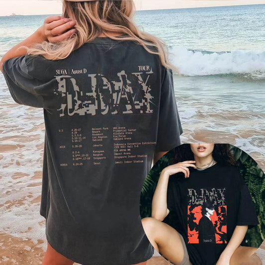 Agust D D-Day Tour Tshirt, Suga Agust D on Tour Shirt