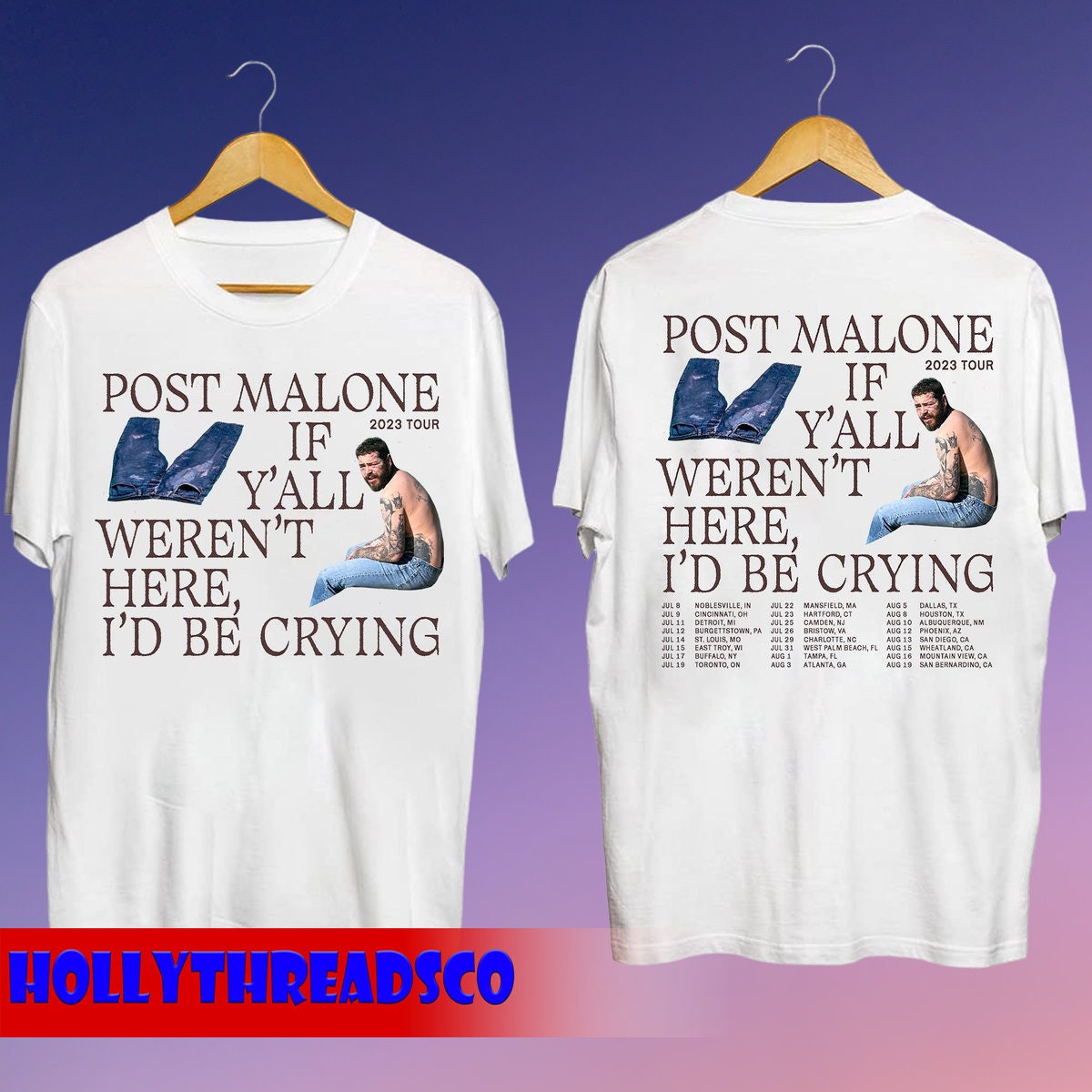 Post Malone 2023 Tour Shirt - Ghost Malone Vintage Tee