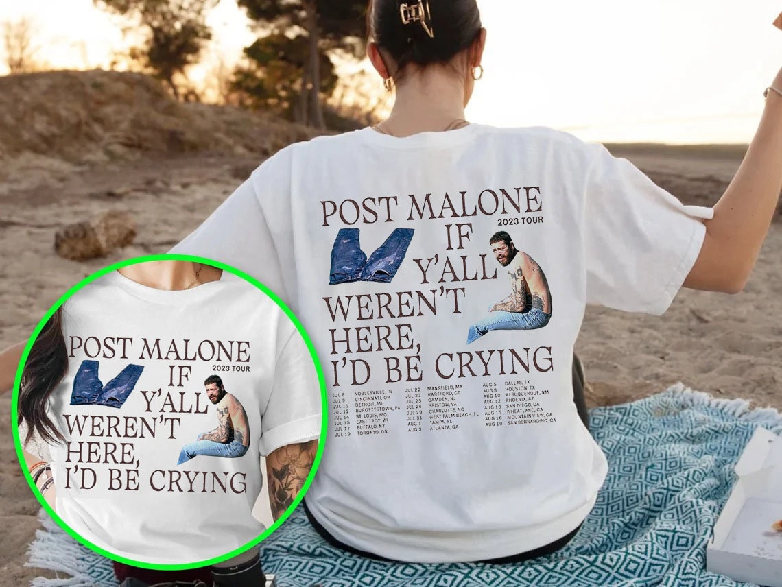Post Malone 2023 Tour T-Shirt, Post Malone Fan Shirt, Post Malone Concert Tee