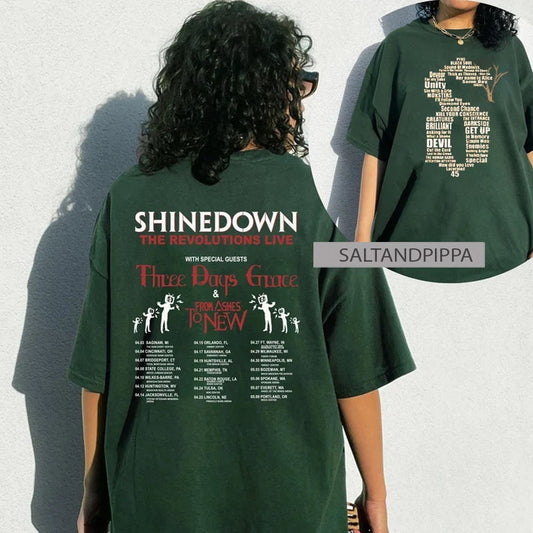 2023 Tour shine down Band Shirt, The Revolutions Live Tour