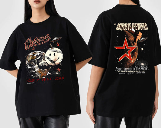 Houston Space City Baseball Shirt, Astros vs The World Shirt, Fashion Shirt, Unisex Tee/Hoodie/Kid/Adult