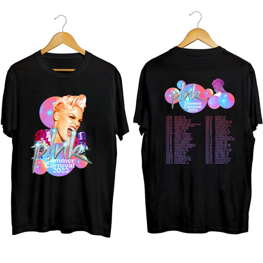 P!nk Pink Singer Summer Carnival 2023 Tour Shirt, Pink Fan Shirt