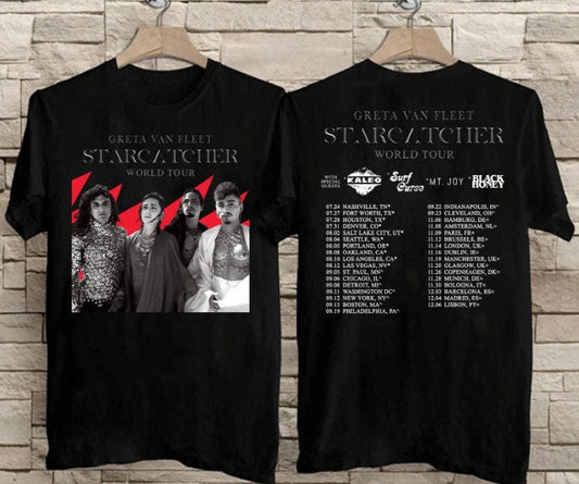 NEW 2023 Greta Van Fleet Starcatcher World Tour T-Shirt, Greta Van Fleet Tour 2023 T-Shirt