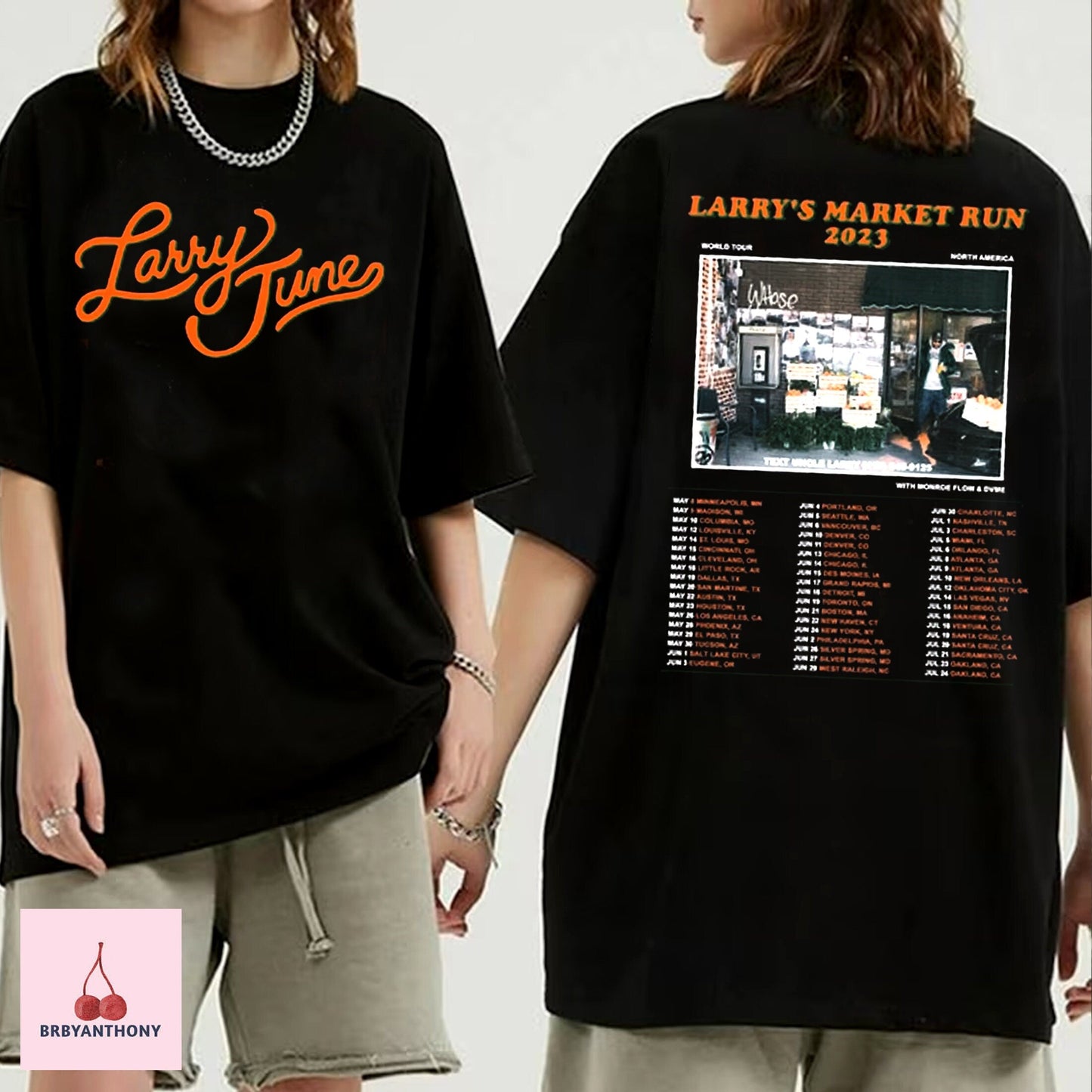 Larry's Market Run Tour 2 Sides Shirt, Rapper Larry June North America 2023 Tour Shirt