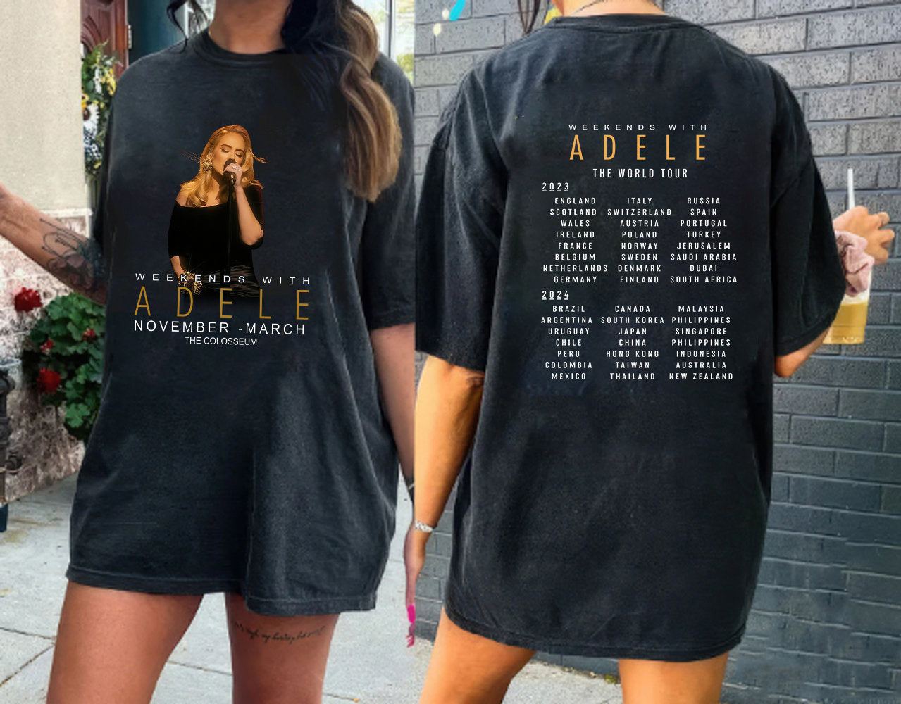 Weekends With Adele The World Tour 2023-2024 Merch, Weekends With Adele World Tour Shirt