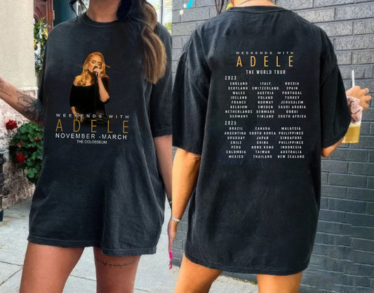 Weekends With Adele The World Tour 2023-2024 Merch, Weekends With Adele World Tour Shirt