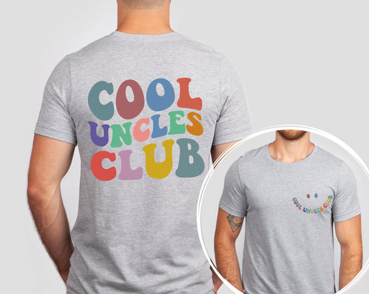 Cool Uncles Club Shirt Front and Back Printed, Cool Uncle