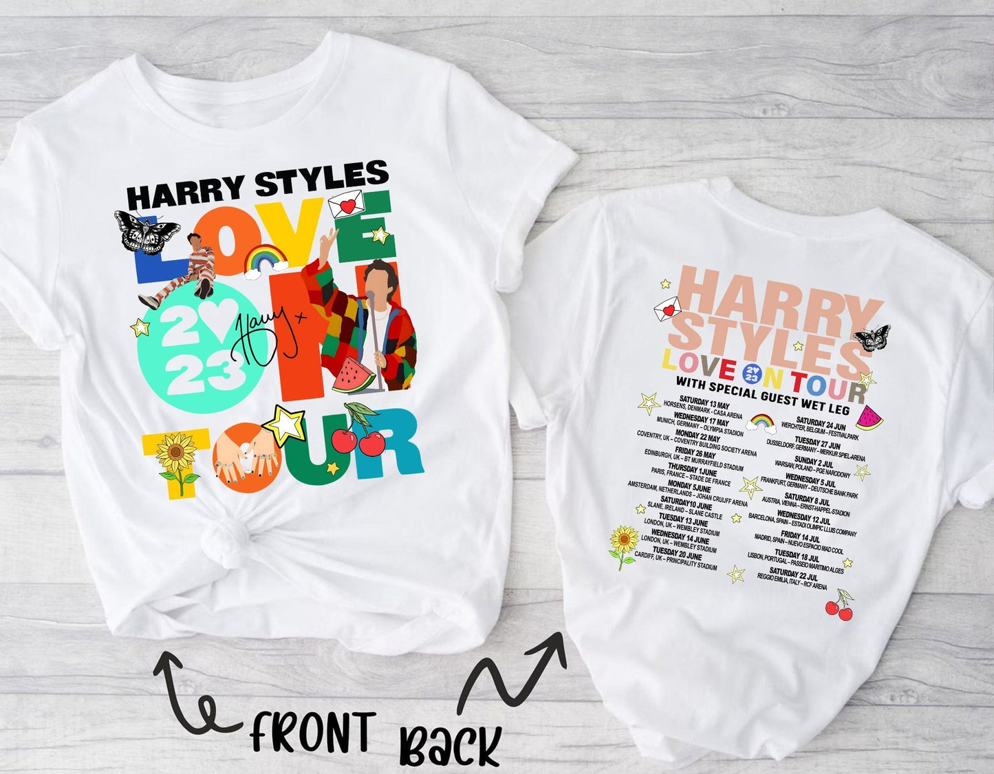 Love On Tour 2023 2 Sides Comfort Colors Shirt, Unisex Shirt,