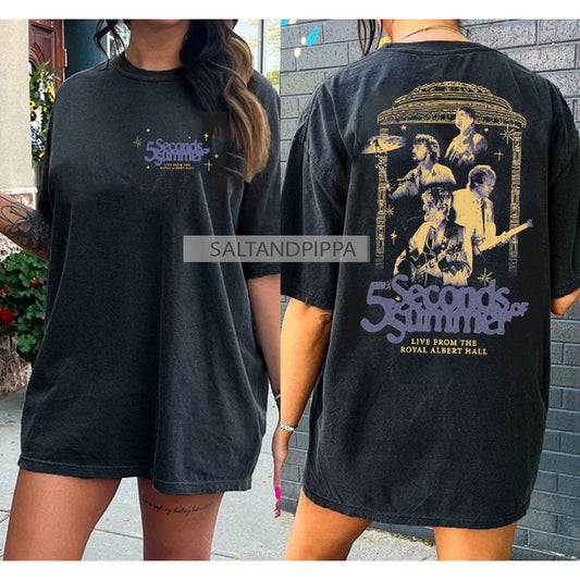 5SOS Albert Hall Black T-shirt, The Feeling of Falling Upwards Albert Hall