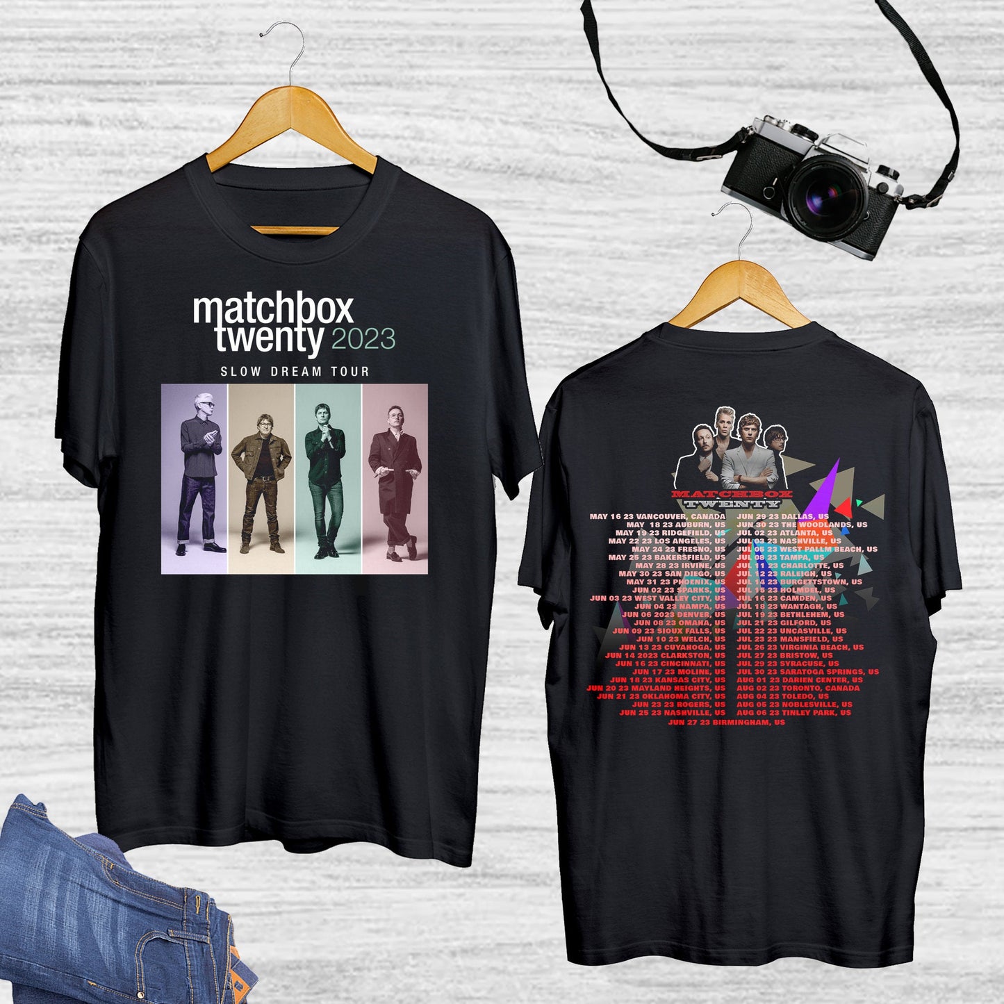 Matchbox Twenty Tour 2022-2023 T-Shirt, Matchbox Twenty Slow Dream Tour Shirt