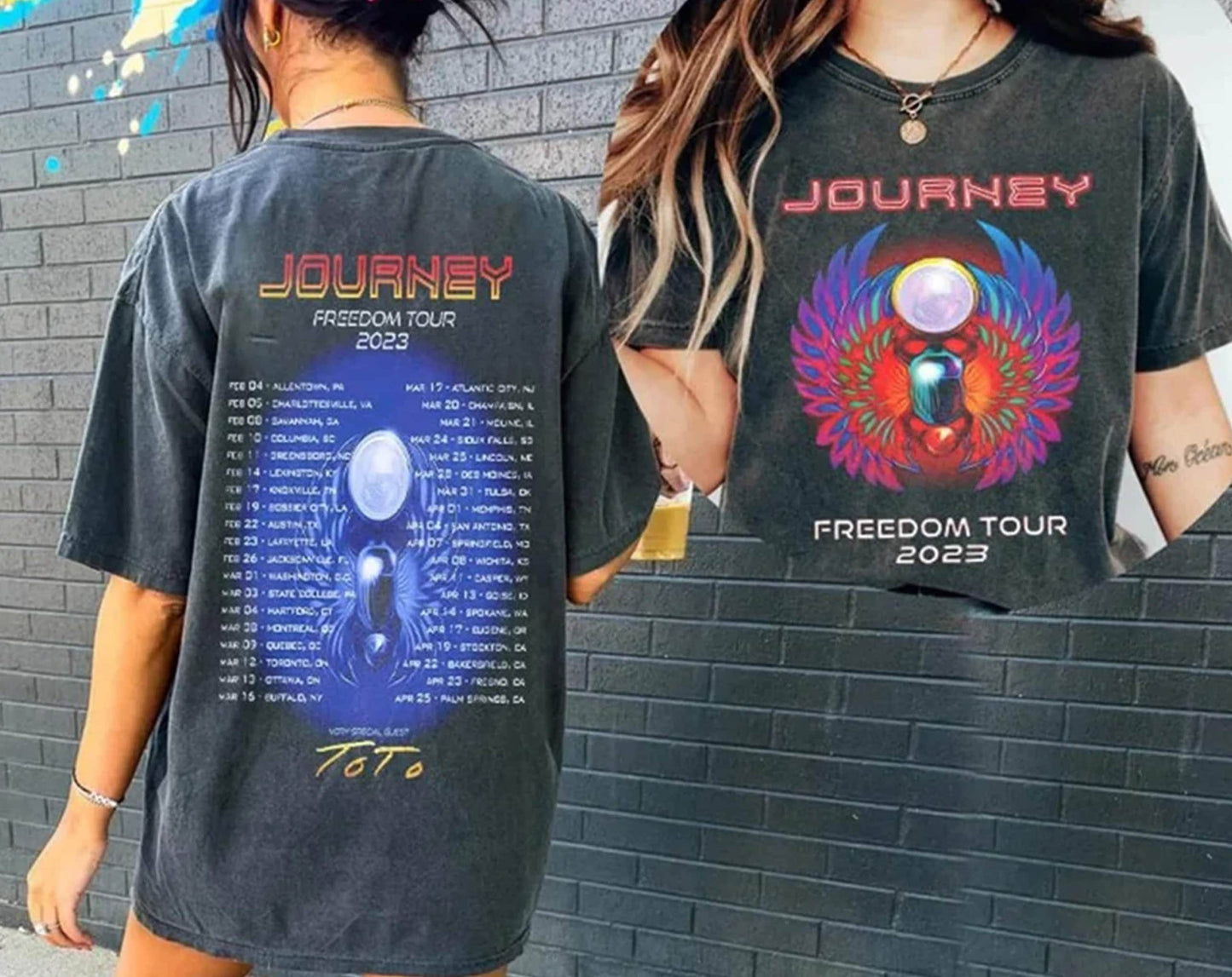 Journey Freedom Tour 2023 Shirt, Journey 50th Anniversary, Music Tour 2023 Tshirt