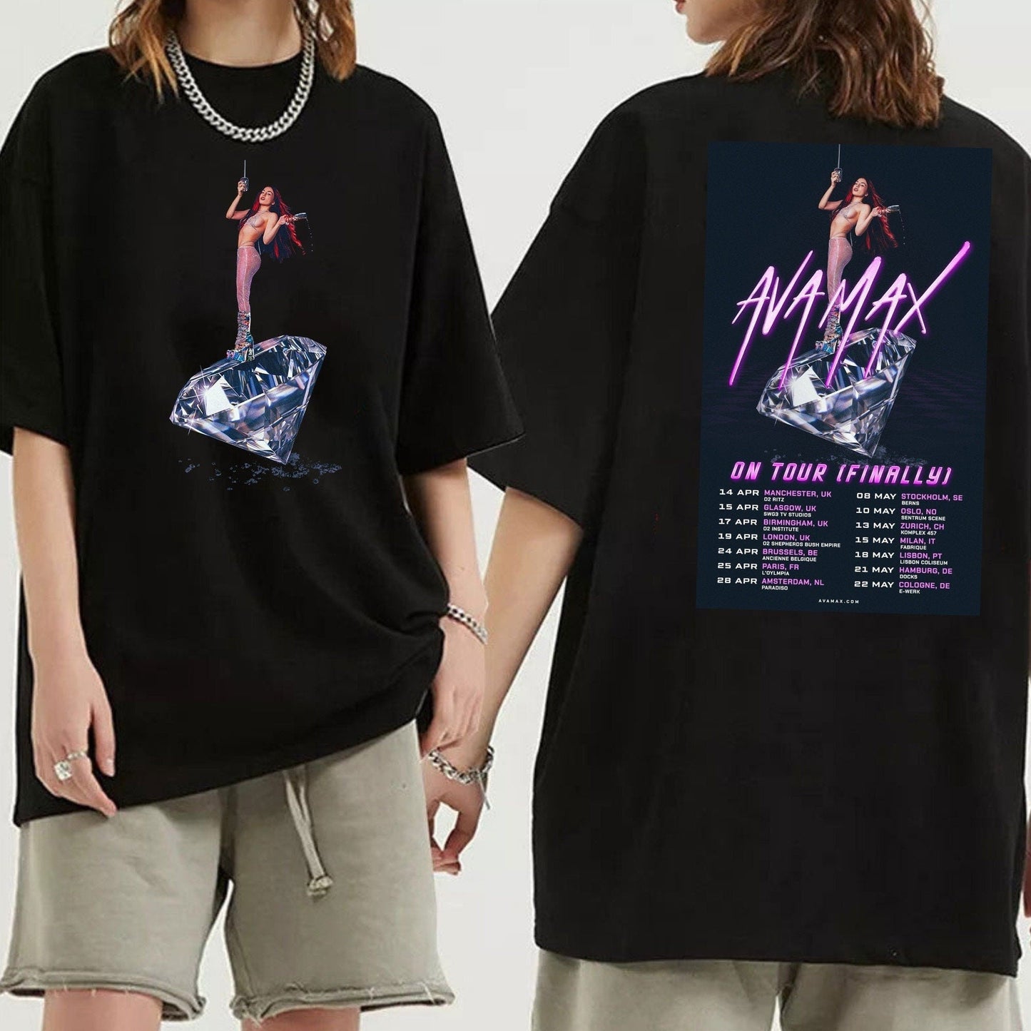 Ava Max 2023 Tour Shirt, Diamonds and Dancefloors 2023 Tour Shirt