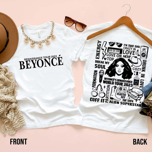 2 Sides Beyonc Renaissance World Tour T-Shirt, Music World Tour Shirt