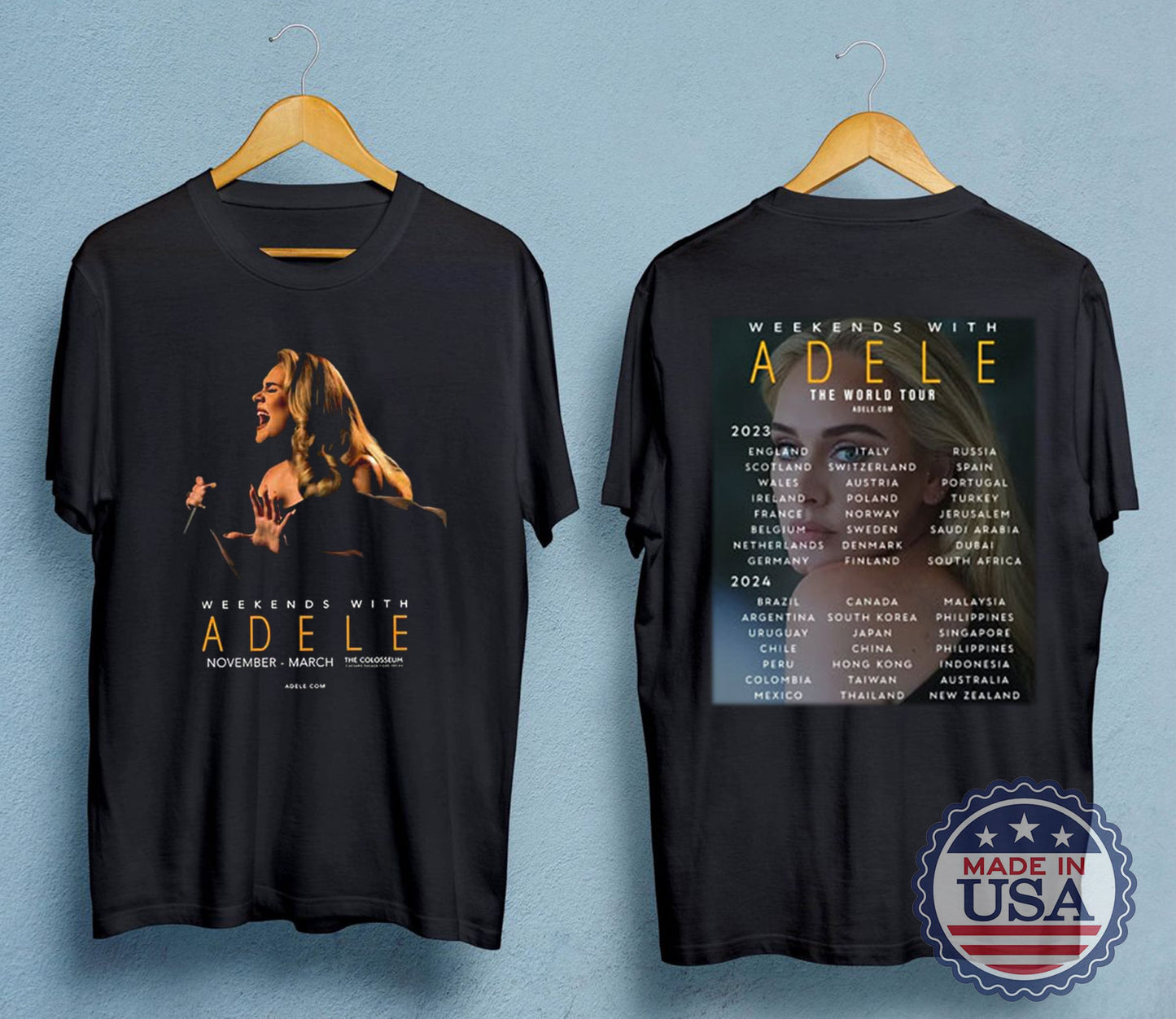 Adele Tour 2022-2023 , Weekends with Adele Concert Shirt