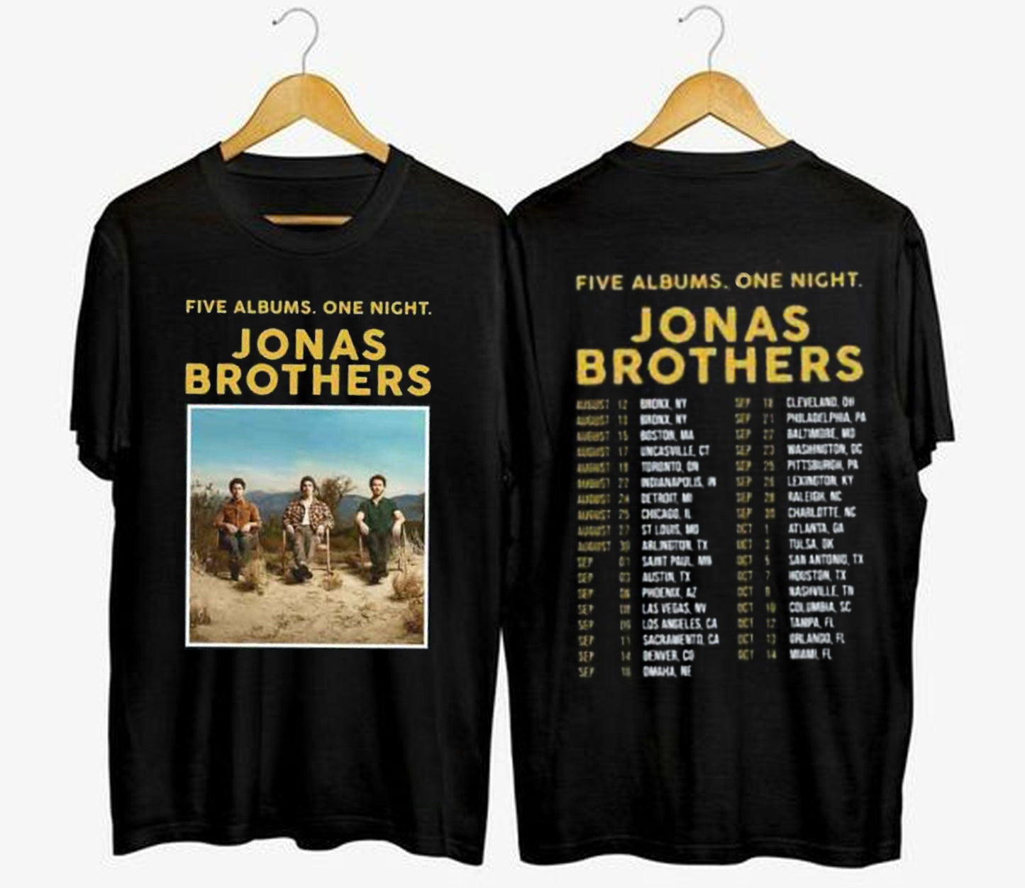 Jonas Brothers 2023 Tour Music Festival Concert T Shirt