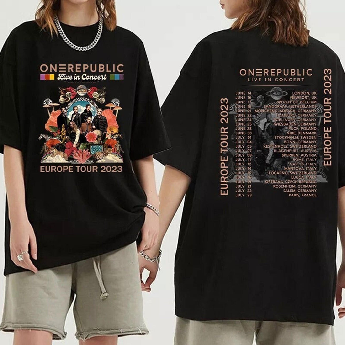 OneRepublic 2023 Europe Tour Shirt