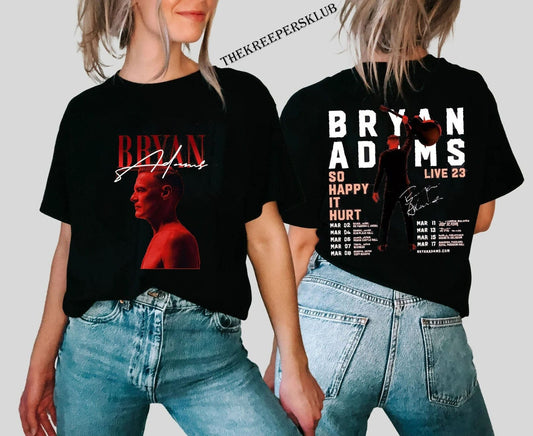Bryan Adams Tour 2023 Shirt, So Happy Hurts Tour, Vintage Bryan Adams Shirt