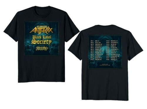 Anthrax T shirt, Anthrax and Black Label Society's 2023 North American Tour T-Shirt
