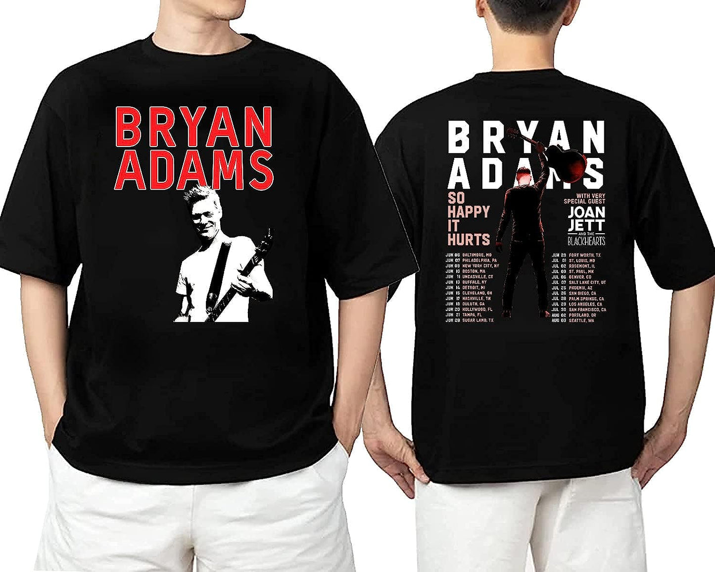 Bryan ADams Tour 2023 Shirt, Bryan Adams So Happy It Hurts Tour 2023 T-Shirt