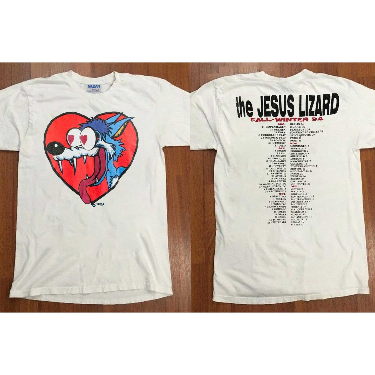 Jesus Lizards Fall Winter Tour 1994 T-Shirt, The Jesus Lizards Nope Movie T-Shirt