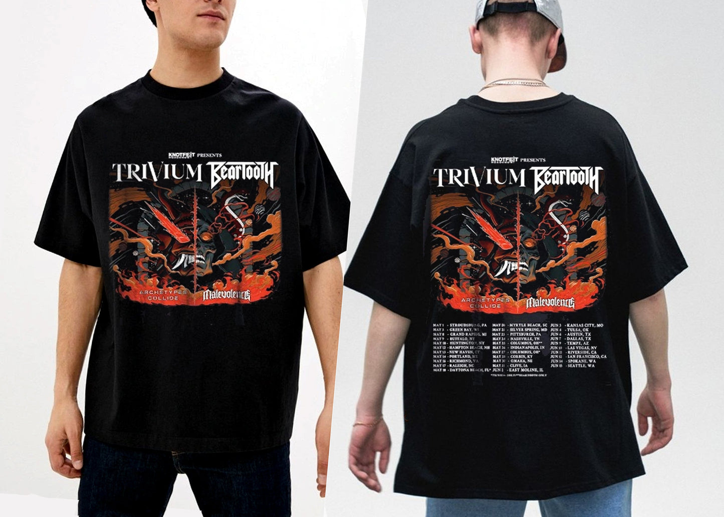 Trivium And Beartooth T- Shirt, The American Tour 2023 T- Shirt