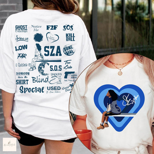 Sza SOS Full Tracklist Sweatshirt, Vintage Sweatshirt, Sos Tour Shirt