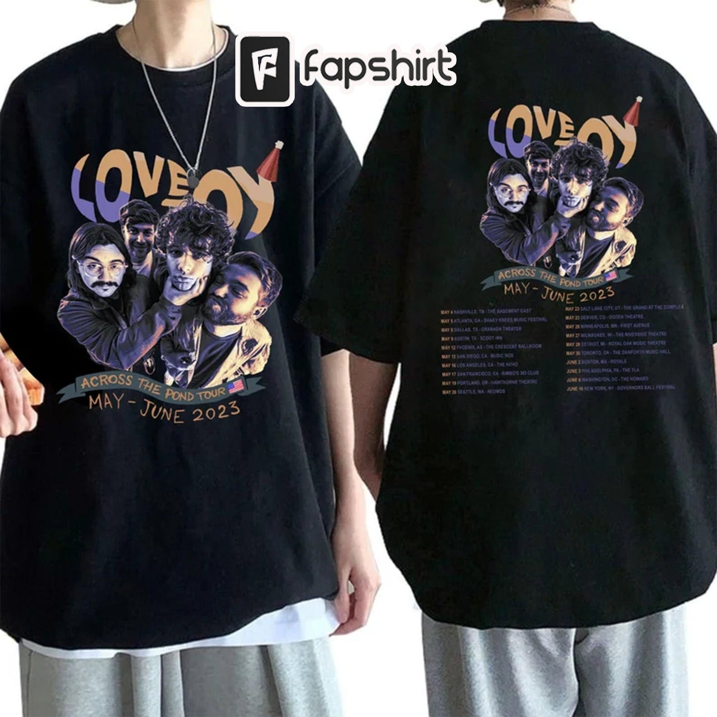 Across The Pond Tour 2023 Shirt, Lovejoy Concert 2023 Shirt, Lovejoy 2023 Tour Shirt