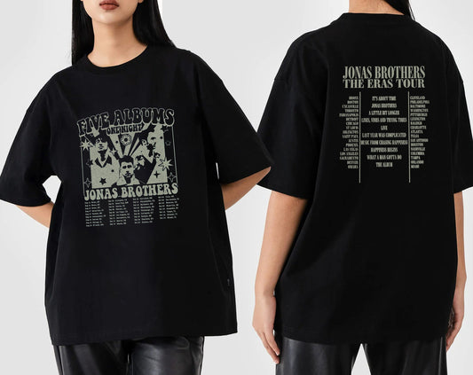 Jonas Brothers World Tour 2023 Shirt, Five Albums One Night Tour 2023 Shirt, Vintage Jonas Brothers Shirt