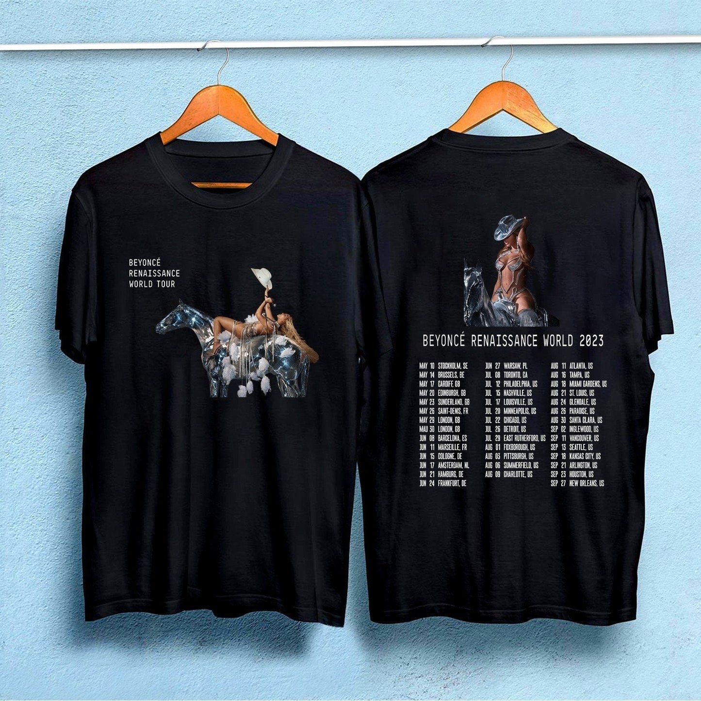Beyonce Renaissance Tour 2023 T-shirt, Beyonce Tour2023 Two Sided Shirt, Beyonce Merch Shirt