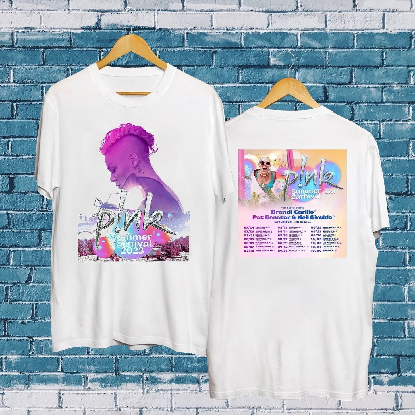 Summer Carnival Tour 2D T-shirt, Pink Summer Carnival Tour 2023 Double side t shirt