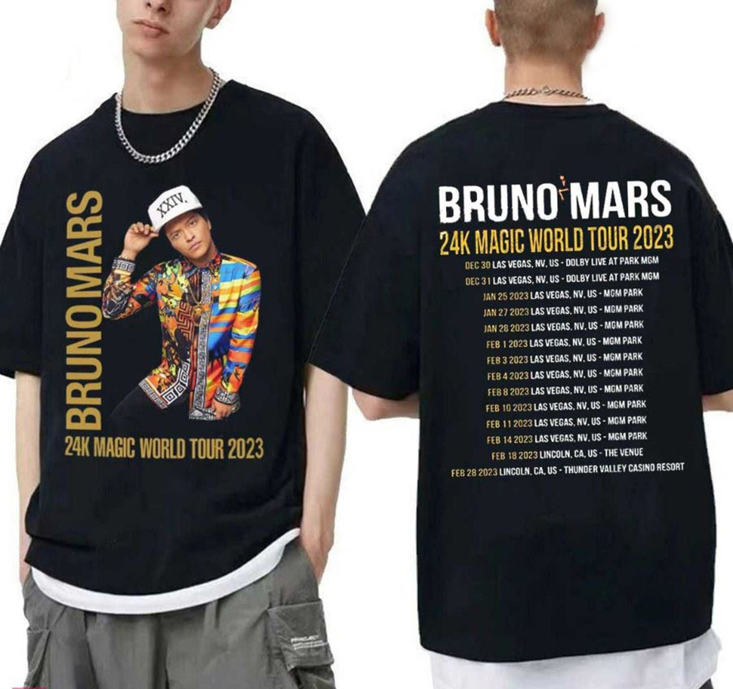 Bruno Mars 24K Magic tour T-Shirt, Bruno Mars Concert 2023 Tshirt