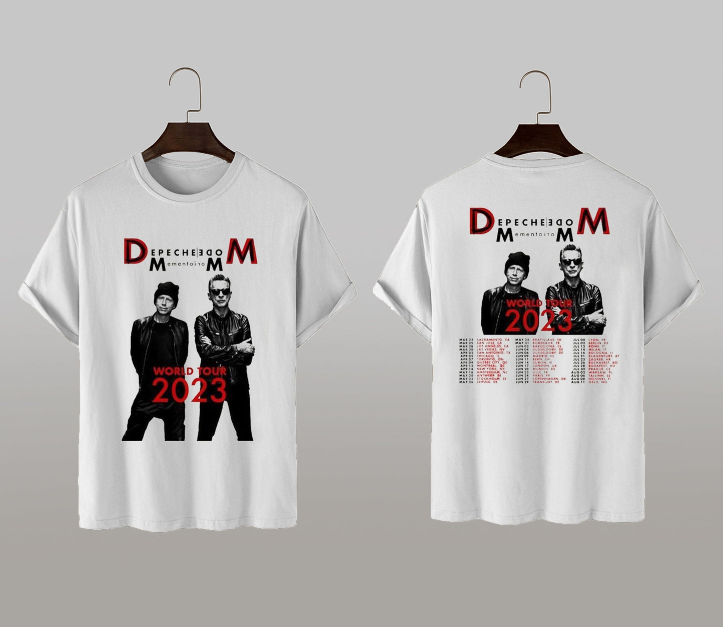 Depeche Mode Memento Mori Tour 2023 Tshirt, Depeche Mode Two Sides Tshirt